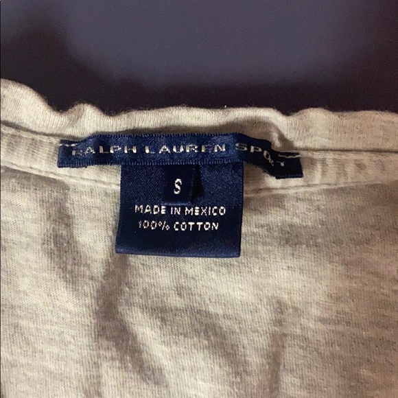 ralph lauren grey v neck t-shirt - Picture 2 of 2